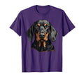 Black And Tan Coonhound Dog Black And T-Shirt - Novelty Apparel for Adults - T-Shirt, Sweatshirt, Hoodie
