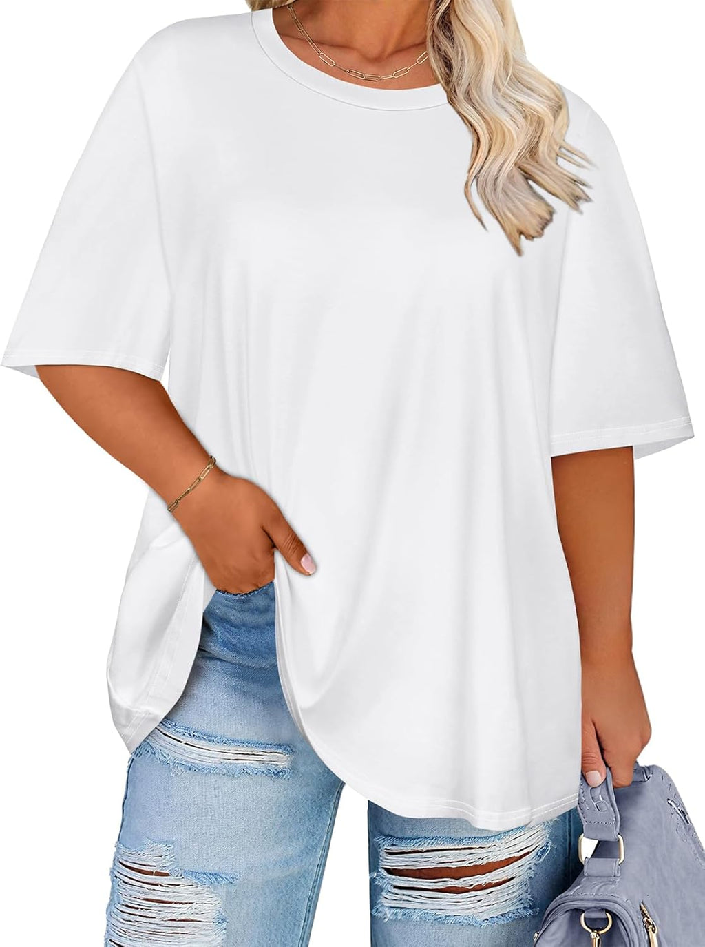 Plus Size for Women Oversized Casual Crewneck Short - Adult & Kids T-Shirts, Sweatshirts & Hoodies apparel design preview 1