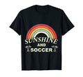 Funny Soccer T Sunshine And Soccer Rainbow T-Shirt - Trendy Graphic Unisex - T-Shirt, Sweatshirt, Hoodie