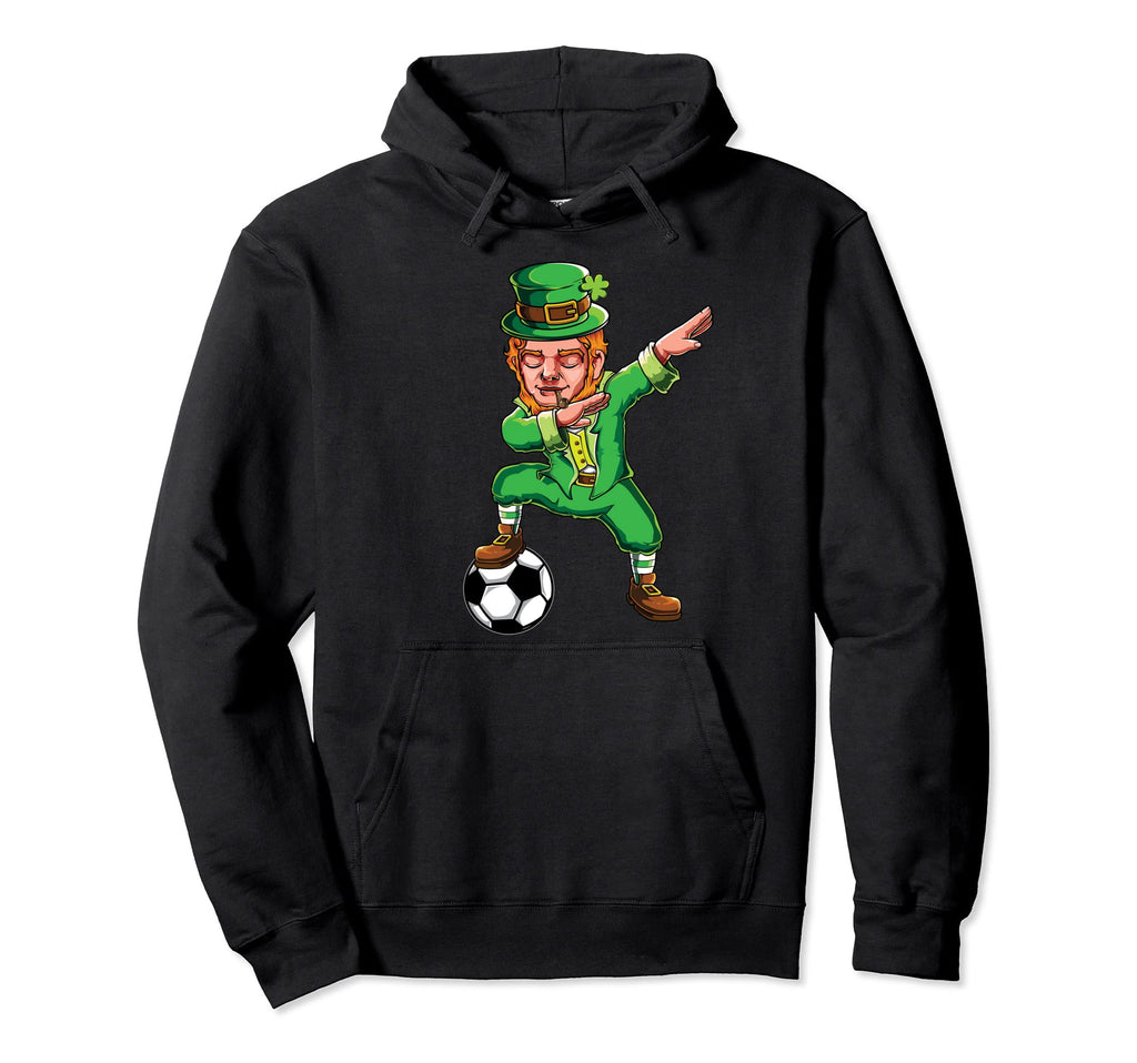 Funny Dabbing Leprechaun Dab Soccer St Hoodie - Unique Graphic for Adults - T-Shirt, Sweatshirt, Hoodie