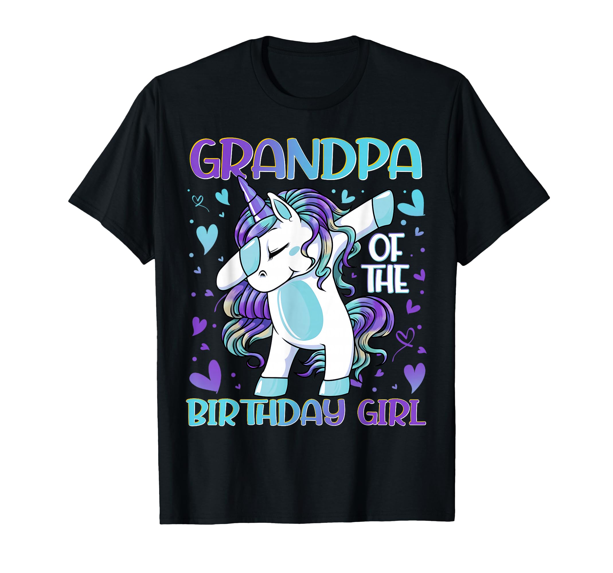 Grandpa Birthday Dabbing Unicorn T-Shirt - Aesthetic Graphic Men Women - T-Shirt, Sweatshirt, Hoodie