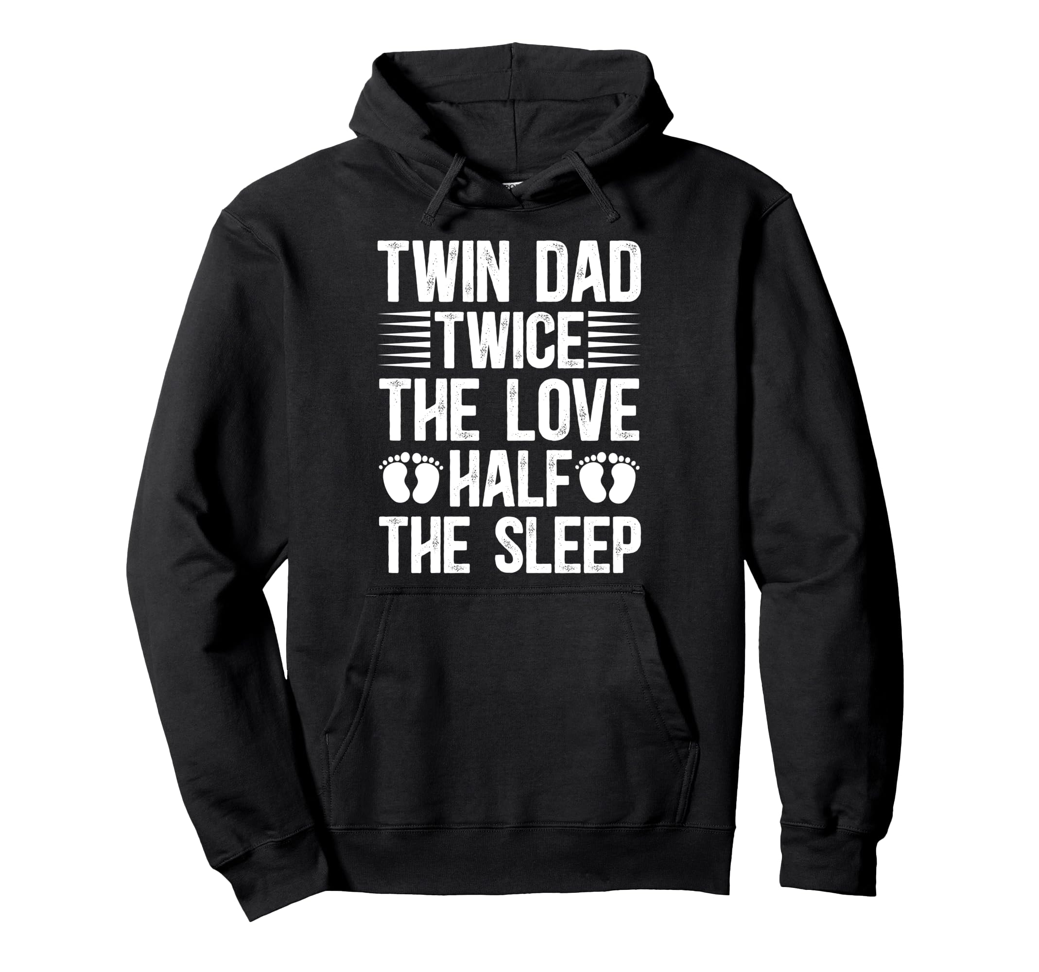Twin Dad Twice Love Twin Father Twins Hoodie - Minimalist Print for Adults - T-Shirt, Sweatshirt, Hoodie