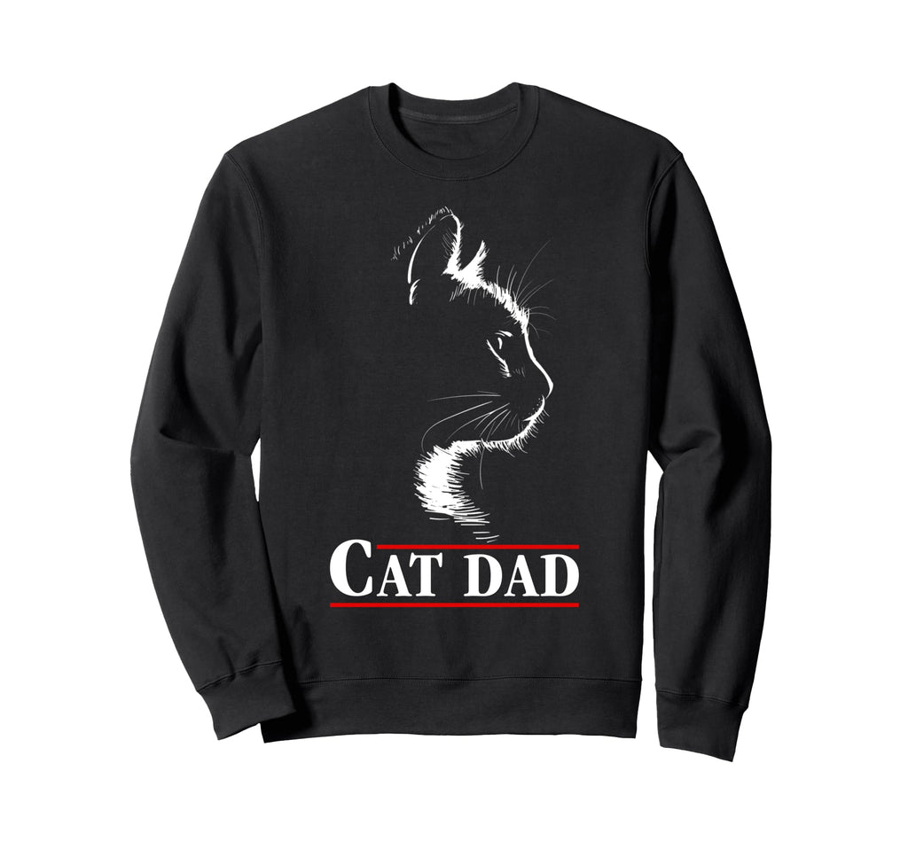 Cat Dad Fathers Day Cat Lovers Sweatshirt - Minimalist Print for Adults - T-Shirt, Sweatshirt, Hoodie