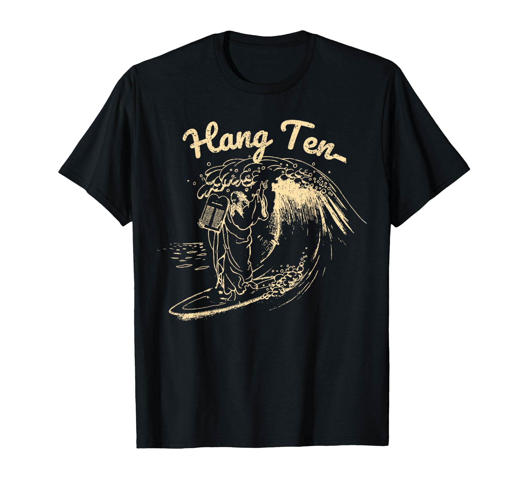 Surfing Moses Hang Ten T-Shirt - Casual Everyday Wear for Adults - T-Shirt, Sweatshirt, Hoodie