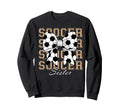 Soccer Sister Coquette Bow Soccer Sweatshirt - Aesthetic Graphic Men Women - T-Shirt, Sweatshirt, Hoodie