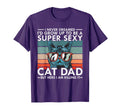Cat Dad I Never Dreamed Id Grow Up T-Shirt - Fun Novelty Design for Adults - T-Shirt, Sweatshirt, Hoodie