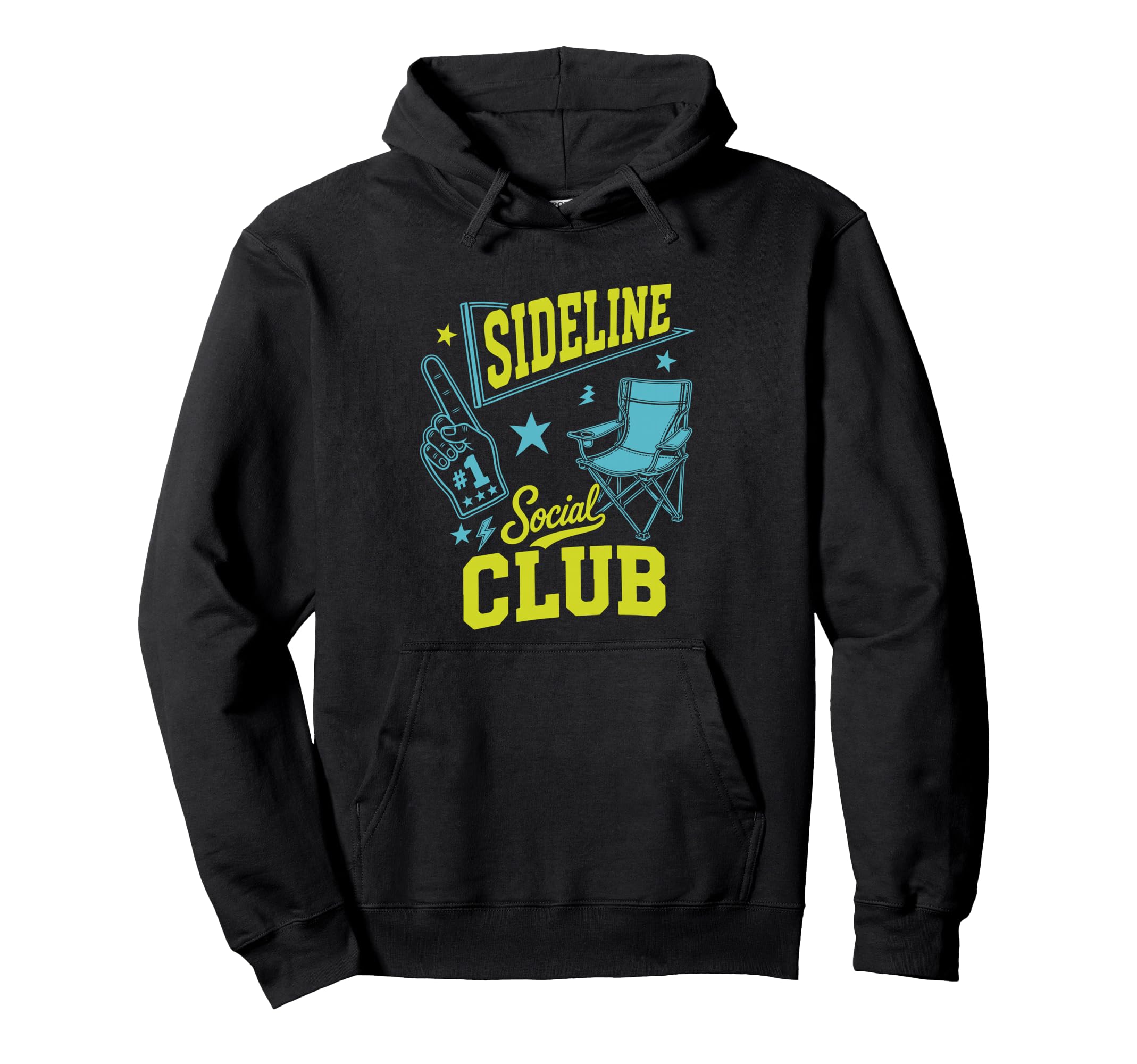 Sports Mom Dad Gifts Sideline Social Club Hoodie - Unique Graphic Unisex - T-Shirt, Sweatshirt, Hoodie