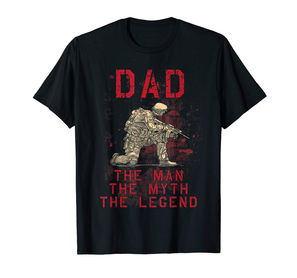 Dad Myth Legend Husband Military T-Shirt - Streetwear Style for Adults - T-Shirt, Sweatshirt, Hoodie