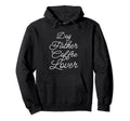 Dog Father Coffee Lover Puppy Daddy Hoodie - Aesthetic Graphic for Adults - T-Shirt, Sweatshirt, Hoodie