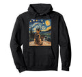 German Shepherd Dog Doggy Van Gogh Starry Hoodie - Graphic Print Men Women - T-Shirt, Sweatshirt, Hoodie
