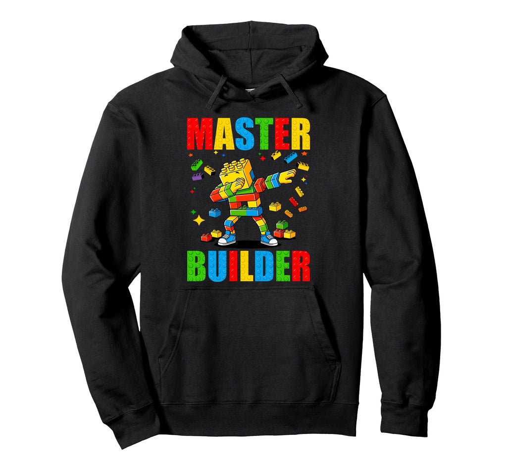 Master Builder Building Dab Blocks Funny Hoodie - Graphic Print Men Women - T-Shirt, Sweatshirt, Hoodie
