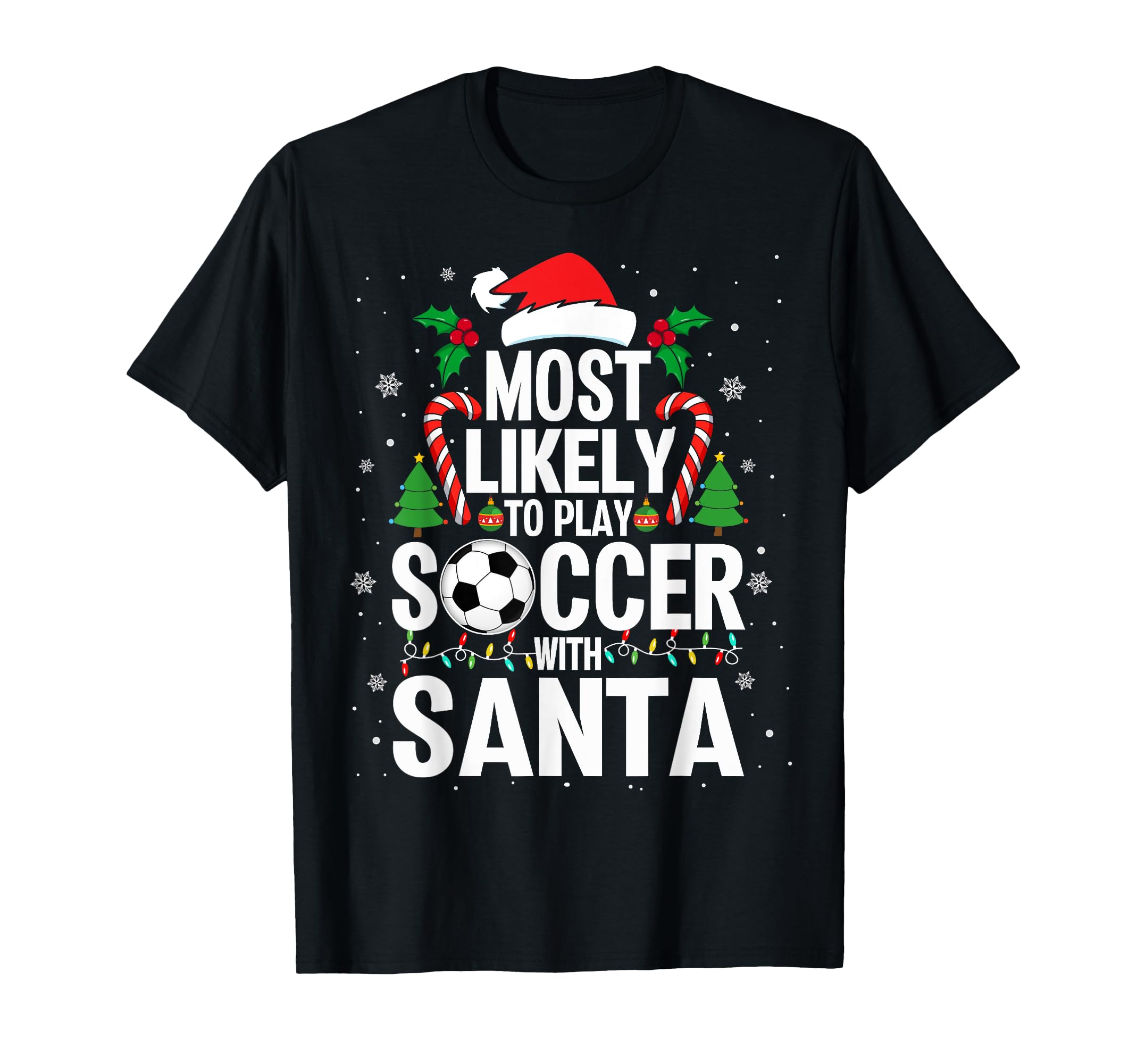 Play Soccer Santa Soccer Fans Ugly T-Shirt - Custom Art Print for Adults - T-Shirt, Sweatshirt, Hoodie