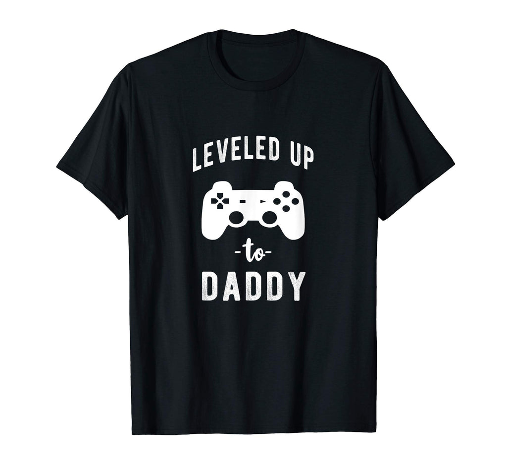 Mens Leveled Up To Daddy Funny T-Shirt - Fun Novelty Design Men Women - T-Shirt, Sweatshirt, Hoodie