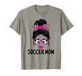 Funny Soccer Mom Messy Bun Soccer Lover T-Shirt - Unique Graphic Unisex - T-Shirt, Sweatshirt, Hoodie