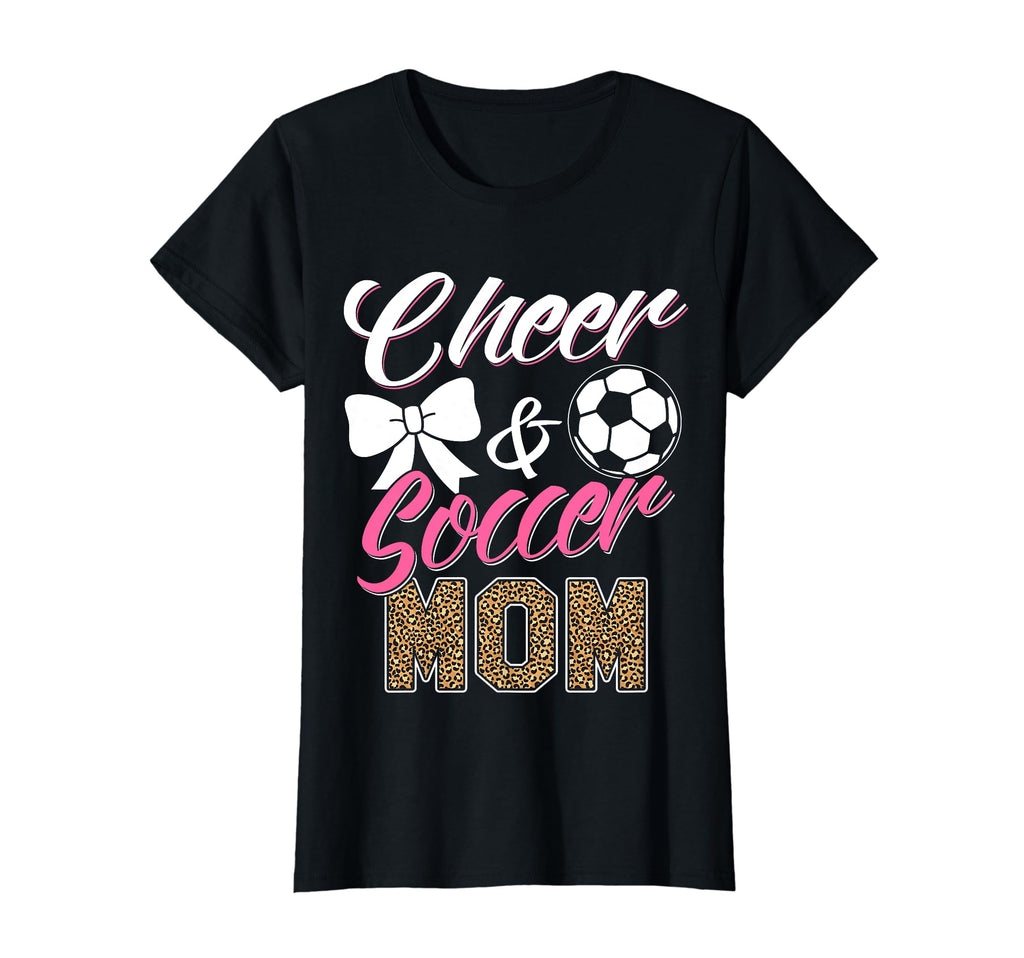 Funny Soccer Cheer Mom Leopard T-Shirt - Aesthetic Graphic for Adults - T-Shirt, Sweatshirt, Hoodie