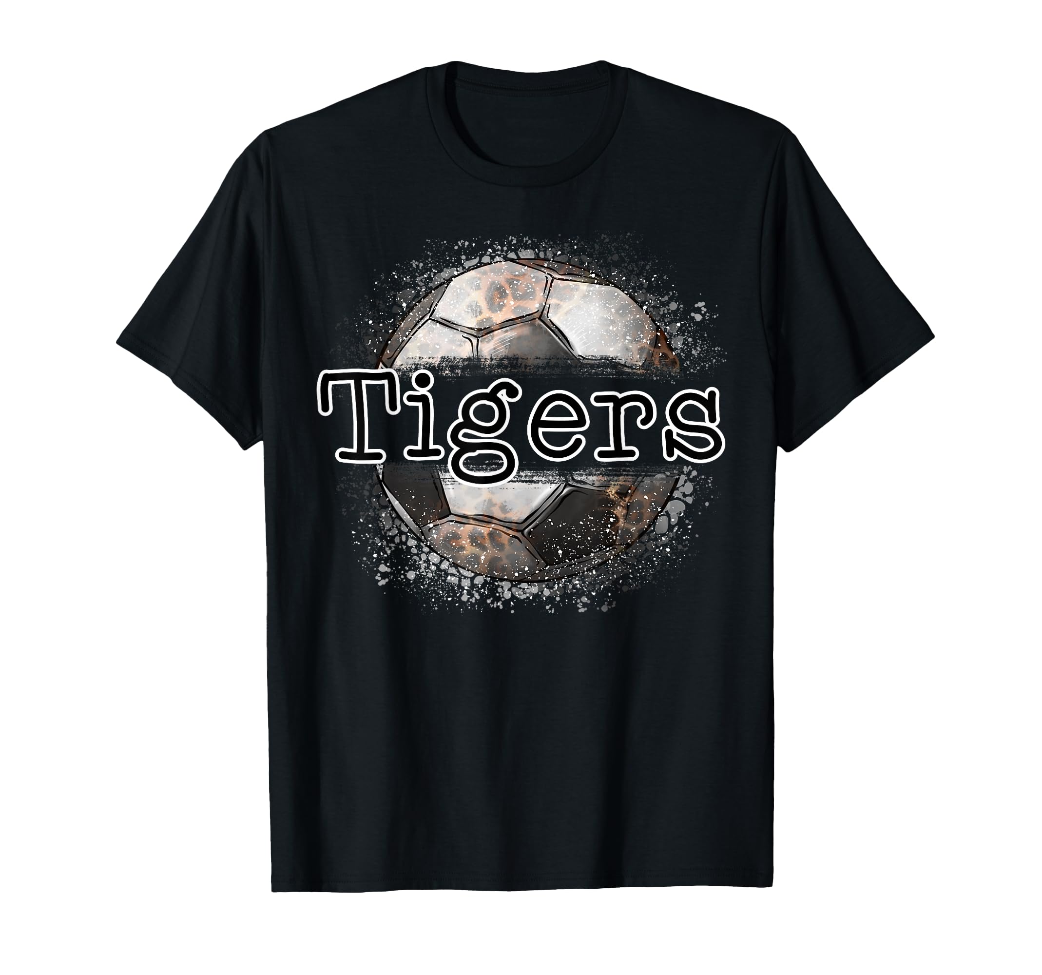 Tigers Soccer Game Day Leopard Splatter T-Shirt - Trendy Graphic Unisex - T-Shirt, Sweatshirt, Hoodie