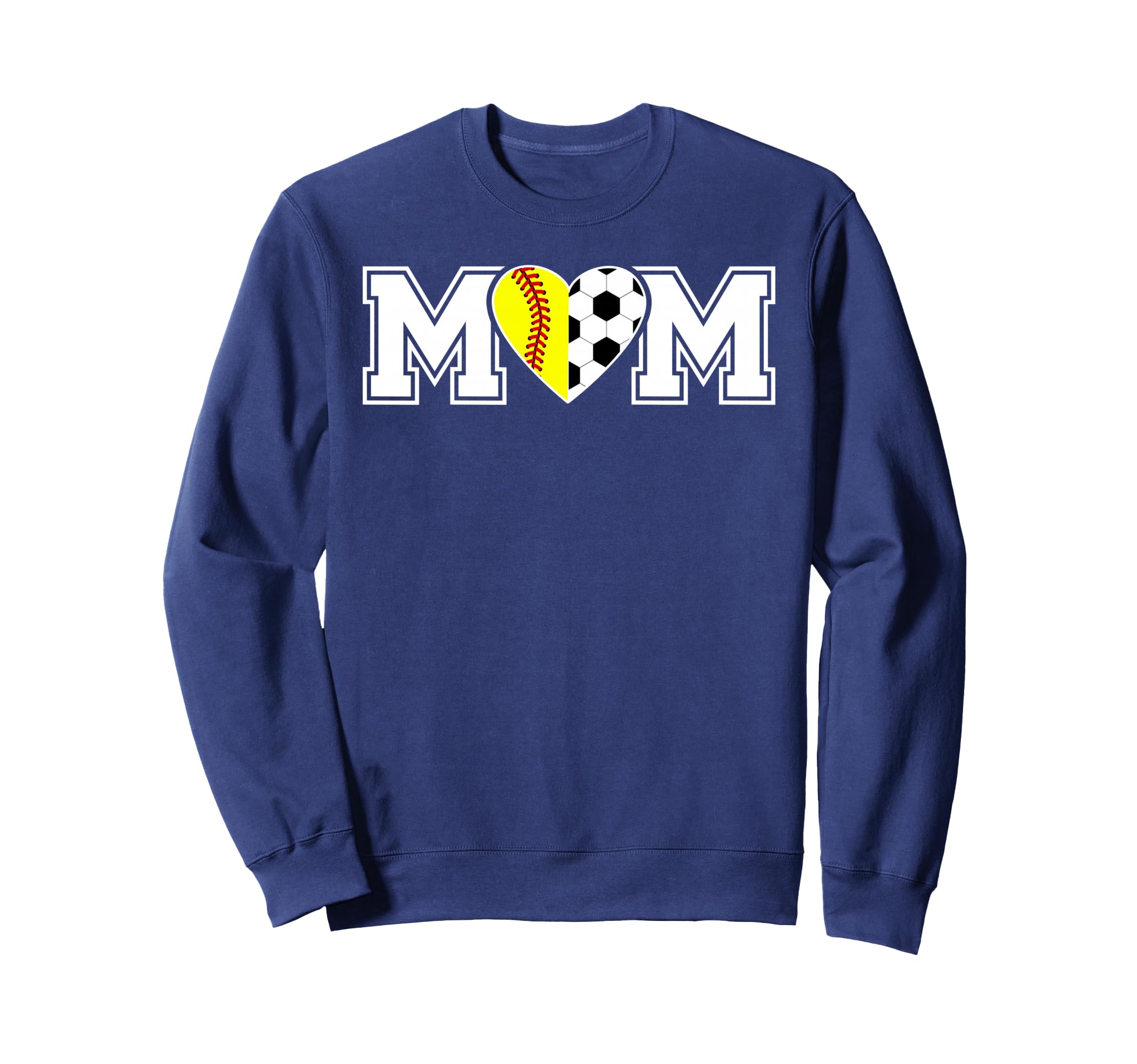 Softball Soccer Mom Soccer Softball Sweatshirt - Graphic Print for Adults - T-Shirt, Sweatshirt, Hoodie