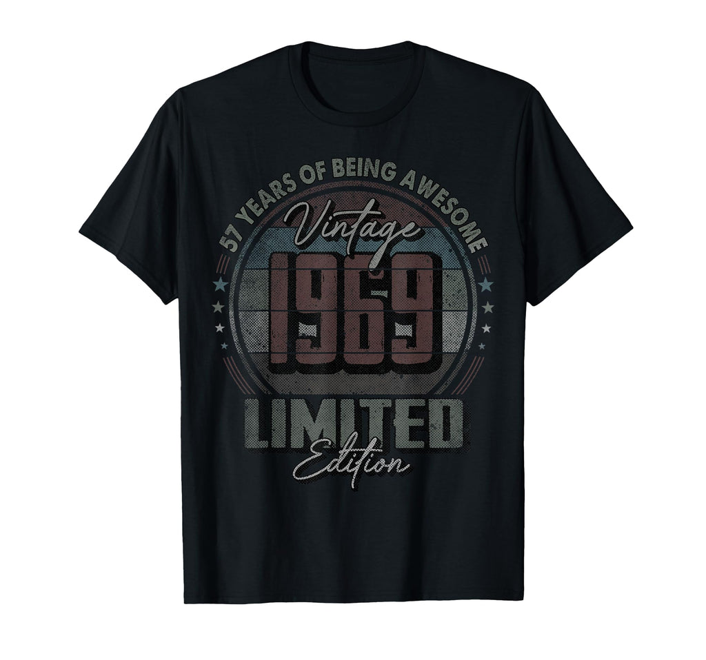 1969 57 Year Old 57Th Birthday T-Shirt - Custom Art Print for Adults - T-Shirt, Sweatshirt, Hoodie