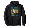 Best Bearded Beer Loving Dog Dad Ever Hoodie - Graphic Print Men Women - T-Shirt, Sweatshirt, Hoodie