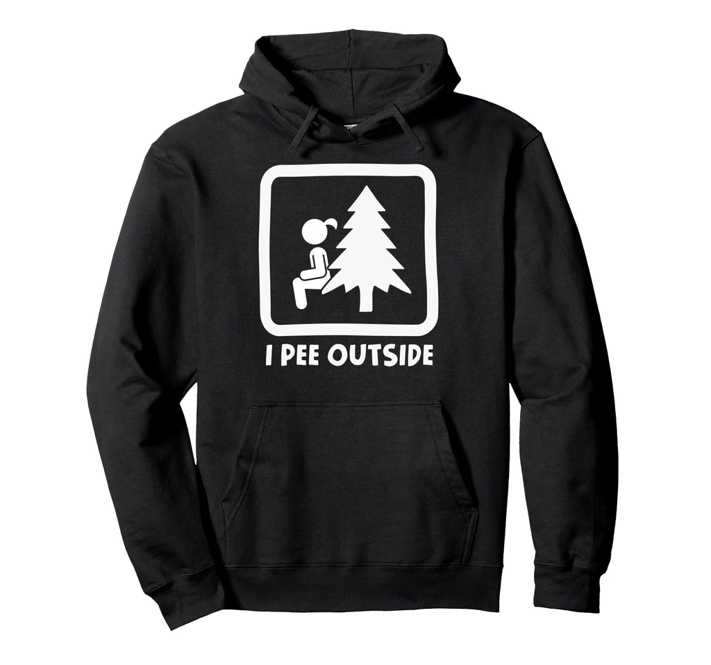 I Pee Outside Camping Sign Camp Joke Hoodie - Custom Art Print for Adults - T-Shirt, Sweatshirt, Hoodie