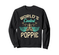 Worlds Coolest Poppie Motorcycle Sweatshirt - Unique Graphic for Adults - T-Shirt, Sweatshirt, Hoodie