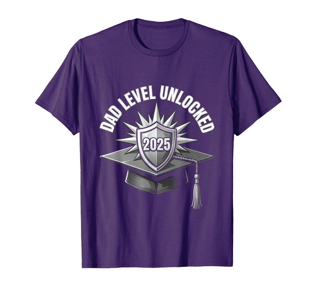 Dad Level Unlocked Proud 2025 T-Shirt - Custom Art Print Men Women - T-Shirt, Sweatshirt, Hoodie
