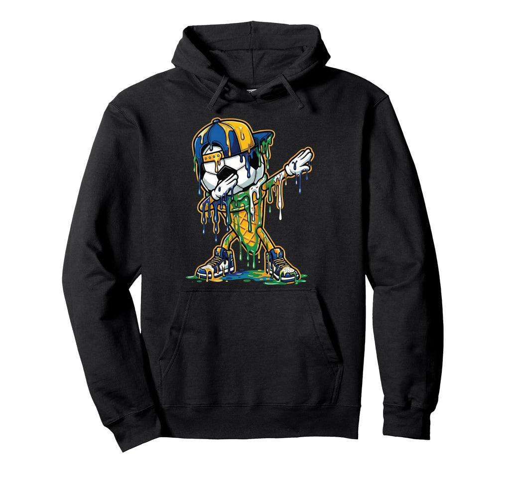 Soccer Ice Cream Dripping Dabbing Soccer Drip Hoodie - Graphic Print Unisex - T-Shirt, Sweatshirt, Hoodie
