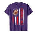 Mens American Flag Football Dad T-Shirt - Custom Art Print for Adults - T-Shirt, Sweatshirt, Hoodie
