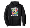 Soccer Aunt Auntie Tie Dye Hoodie - Streetwear Style Unisex - T-Shirt, Sweatshirt, Hoodie