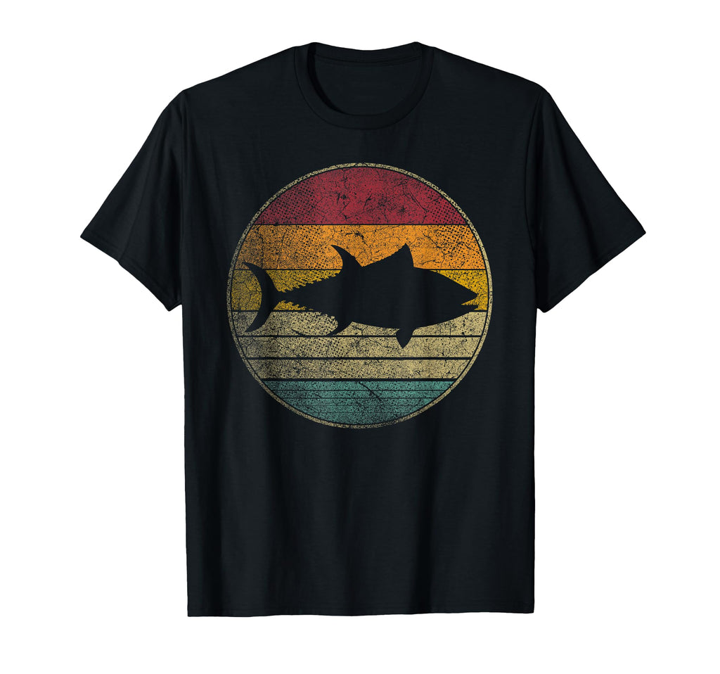 Fish Fishing Tuna Distressed 70S Gift T-Shirt - Custom Art Print Men Women - T-Shirt, Sweatshirt, Hoodie
