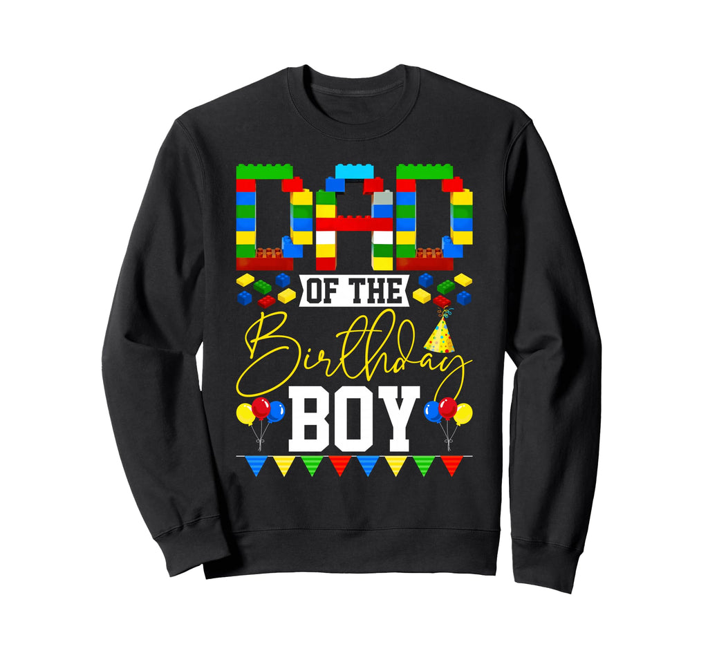 Dad Birthday Building Block Lover Sweatshirt - Minimalist Print Men Women - T-Shirt, Sweatshirt, Hoodie