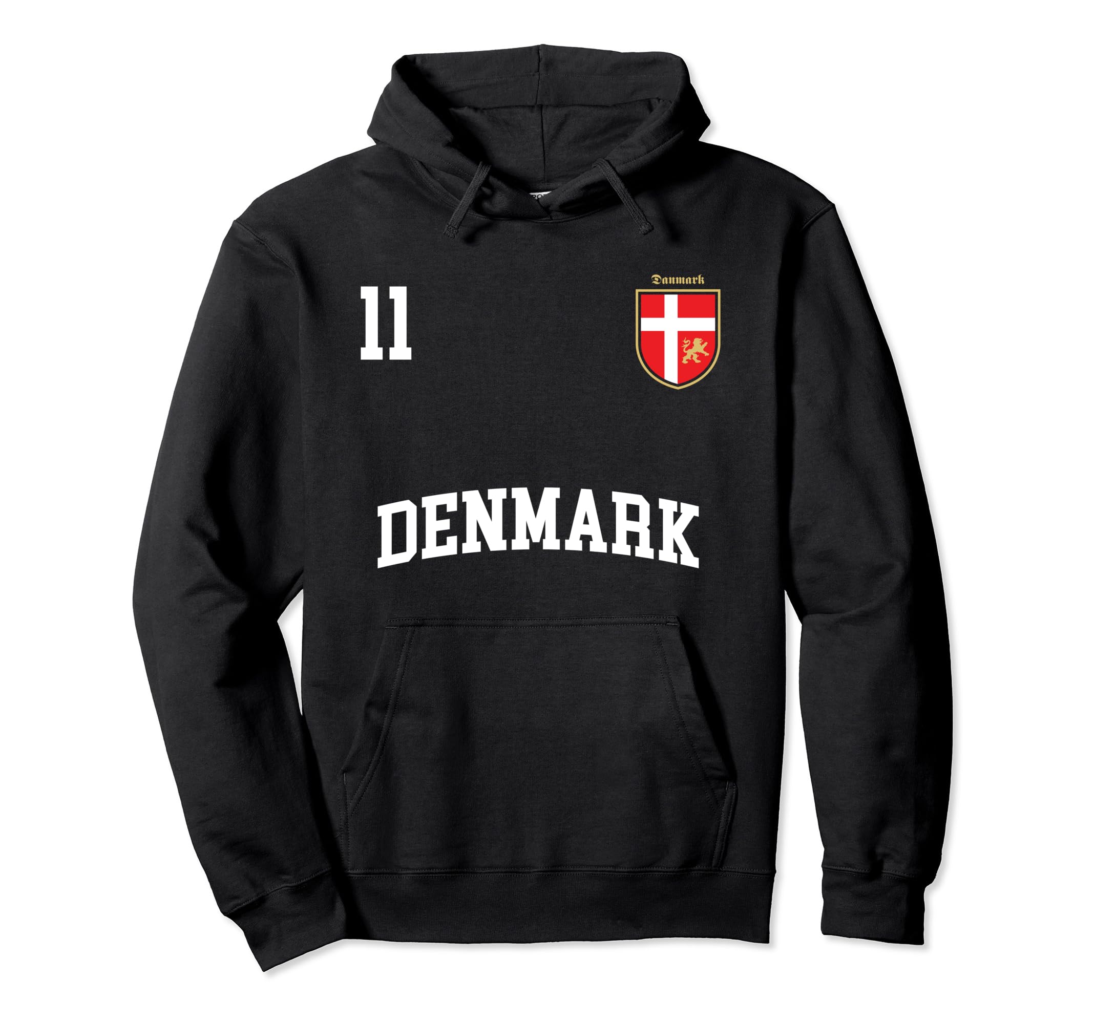 Denmark Soccer No 11 Danish Flag Team Hoodie - Streetwear Style Men Women - T-Shirt, Sweatshirt, Hoodie
