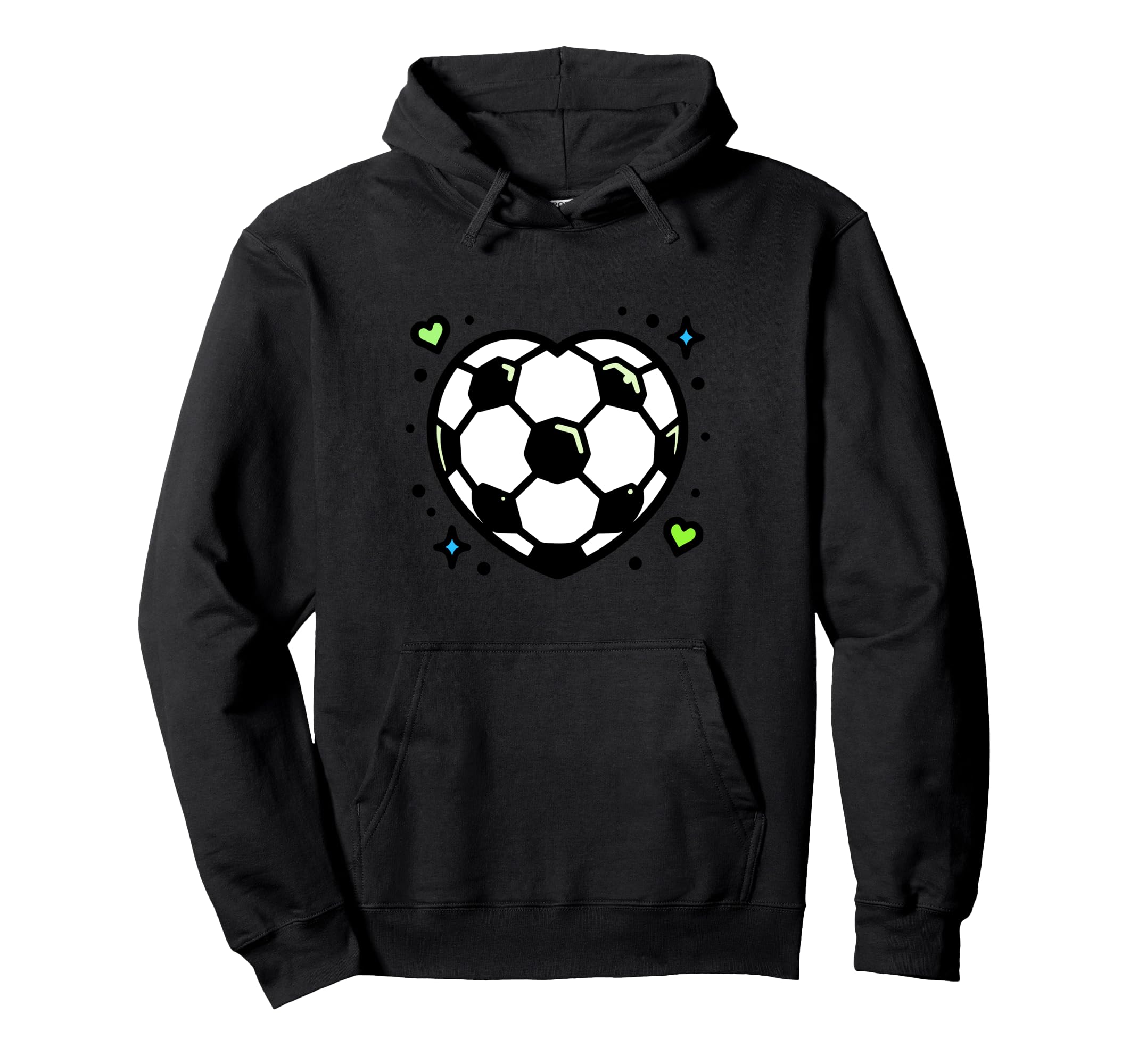 Soccer Ball Shaped Heart Mom Fan Hoodie - Aesthetic Graphic for Adults - T-Shirt, Sweatshirt, Hoodie