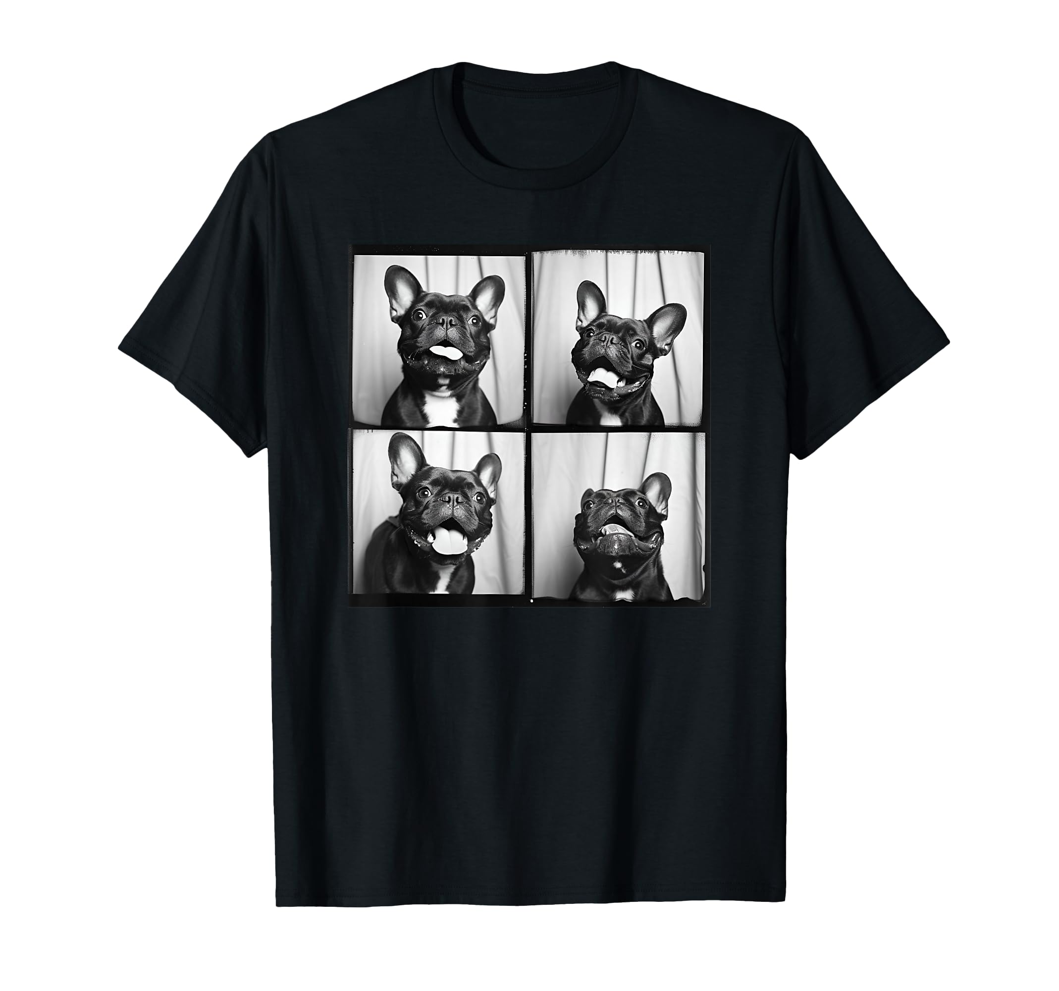 Frenchie Face Pet Portrait Photobooth T-Shirt - Unique Graphic Unisex - T-Shirt, Sweatshirt, Hoodie