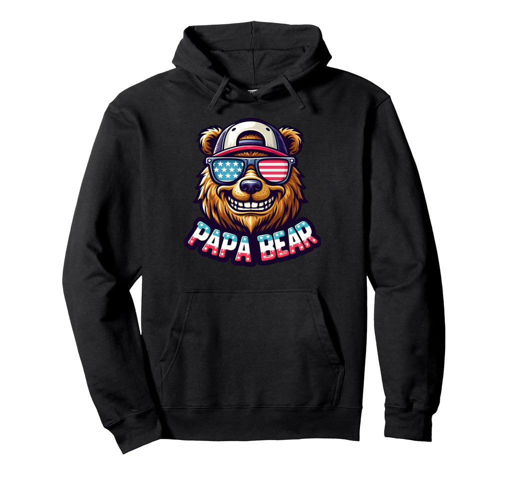 Papa Bear Gifts Funny Birthday Fun Hoodie - Aesthetic Graphic for Adults - T-Shirt, Sweatshirt, Hoodie