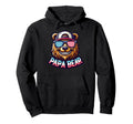 Papa Bear Gifts Funny Birthday Fun Hoodie - Aesthetic Graphic for Adults - T-Shirt, Sweatshirt, Hoodie