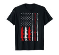 Fishing Rod American Flag Fishing Gift T-Shirt - Aesthetic Graphic Unisex - T-Shirt, Sweatshirt, Hoodie