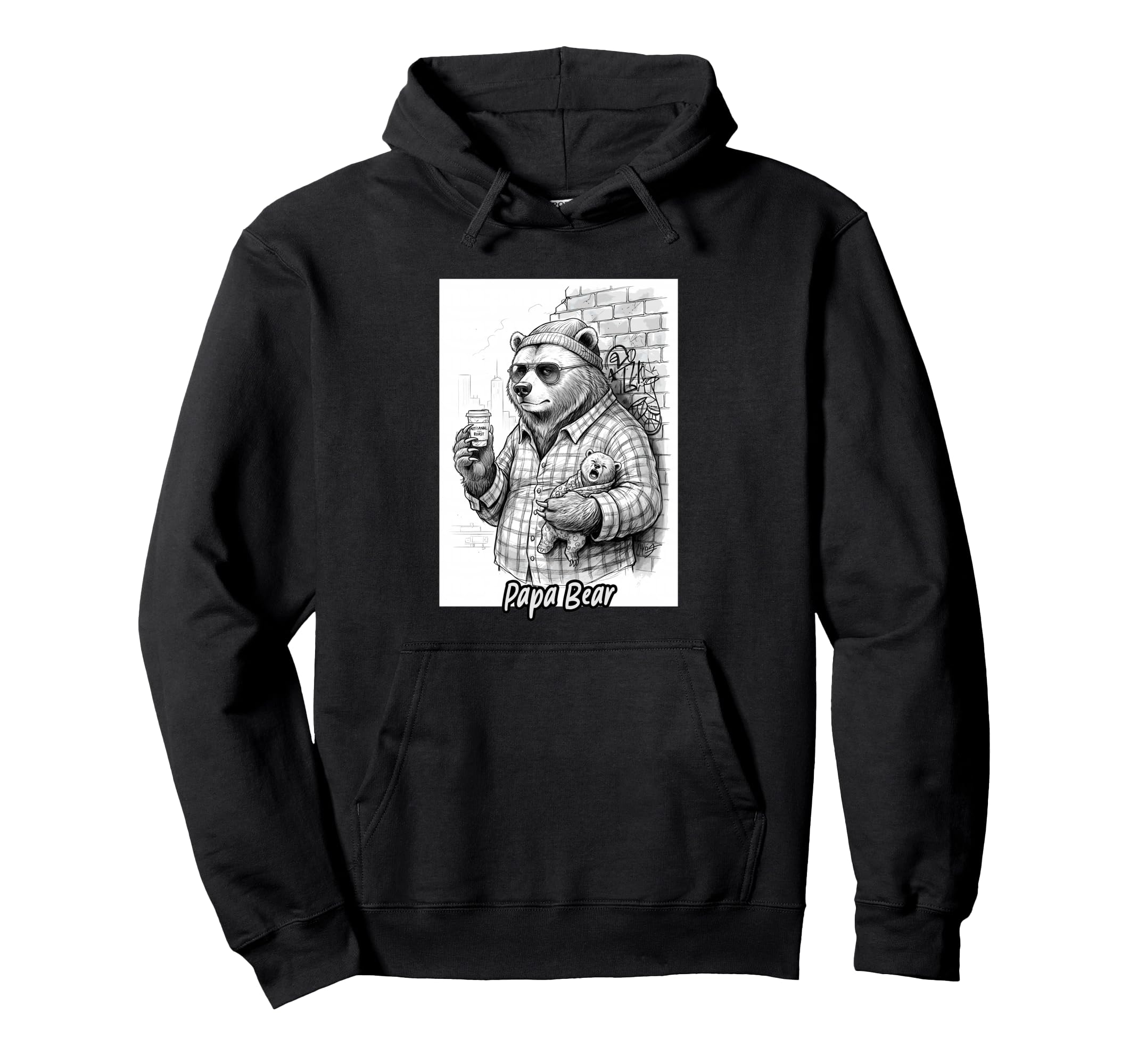 Papa Bear Street Hipster Cubs Hoodie - Streetwear Style Men Women - T-Shirt, Sweatshirt, Hoodie