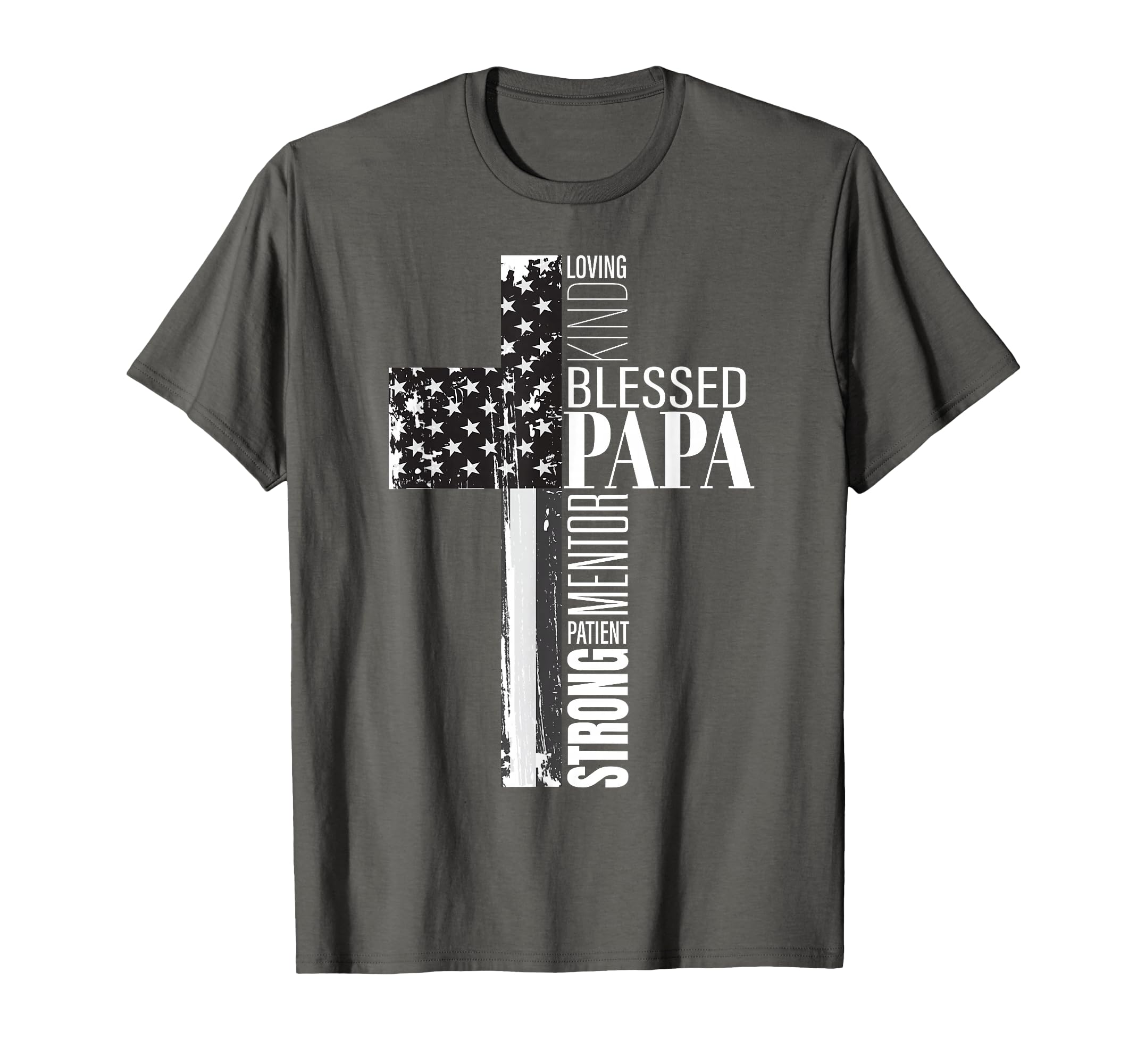 Blessed Papa American Flag Christian T-Shirt - Novelty Apparel Men Women - T-Shirt, Sweatshirt, Hoodie