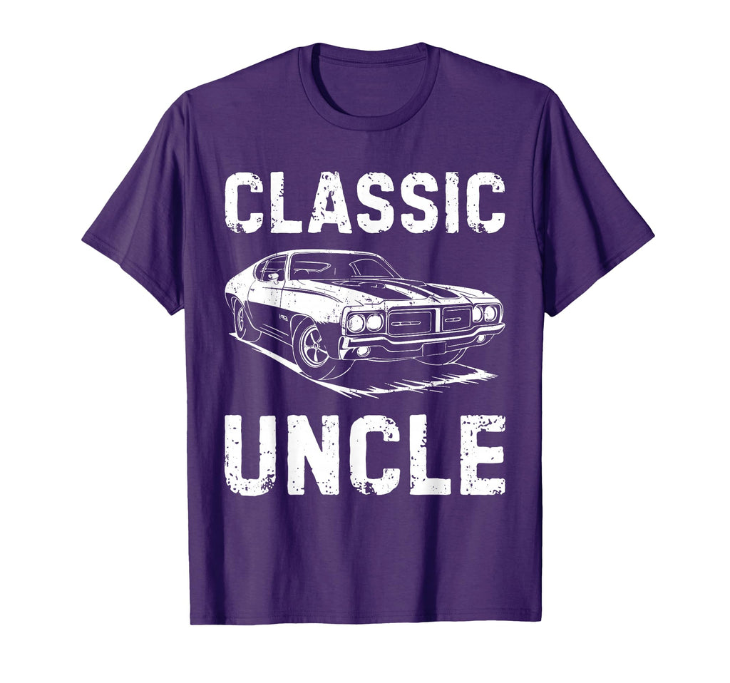 Uncle Funny Old Car Lover T-Shirt - Minimalist Print Men Women - T-Shirt, Sweatshirt, Hoodie