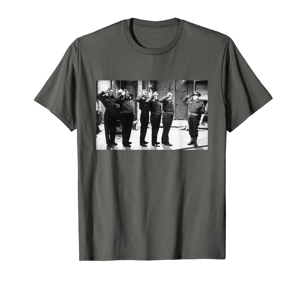 Captain Mainwaring Salutes Real Home T-Shirt - Trendy Graphic for Adults - T-Shirt, Sweatshirt, Hoodie