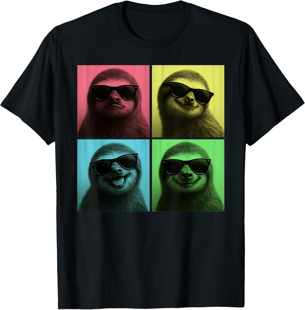 Sloth Funny Pop Art Lover Photo Booth - Adult & Kids T-Shirts, Sweatshirts & Hoodies apparel design preview 1