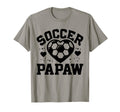 Soccer Papaw Heart Papaw Soccer T-Shirt - Casual Everyday Wear Unisex - T-Shirt, Sweatshirt, Hoodie