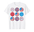 Happy 4Th July Groovy Smile Face Red T-Shirt - Fun Novelty Design Unisex - T-Shirt, Sweatshirt, Hoodie