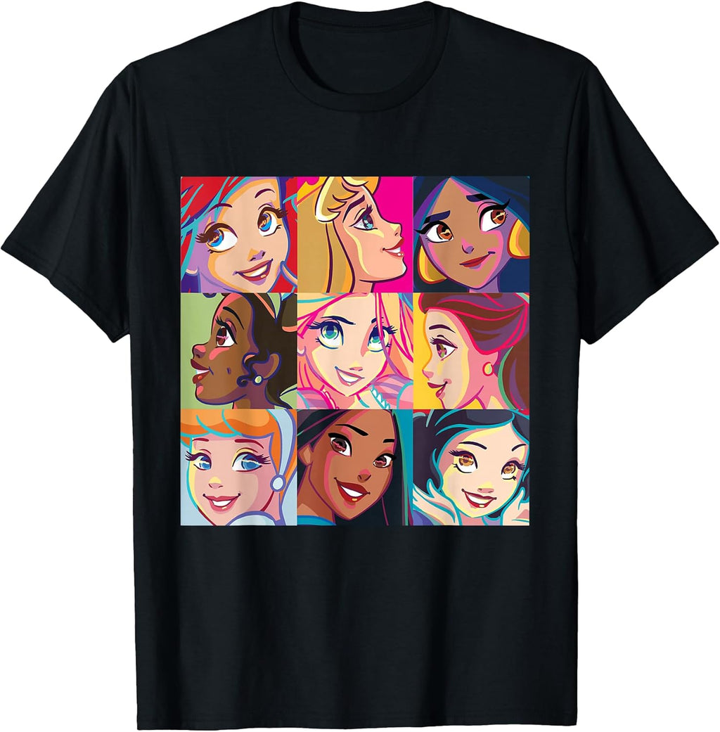 Princess Characters Pop Art Grid Small - Adult & Kids T-Shirts, Sweatshirts & Hoodies apparel design preview 1
