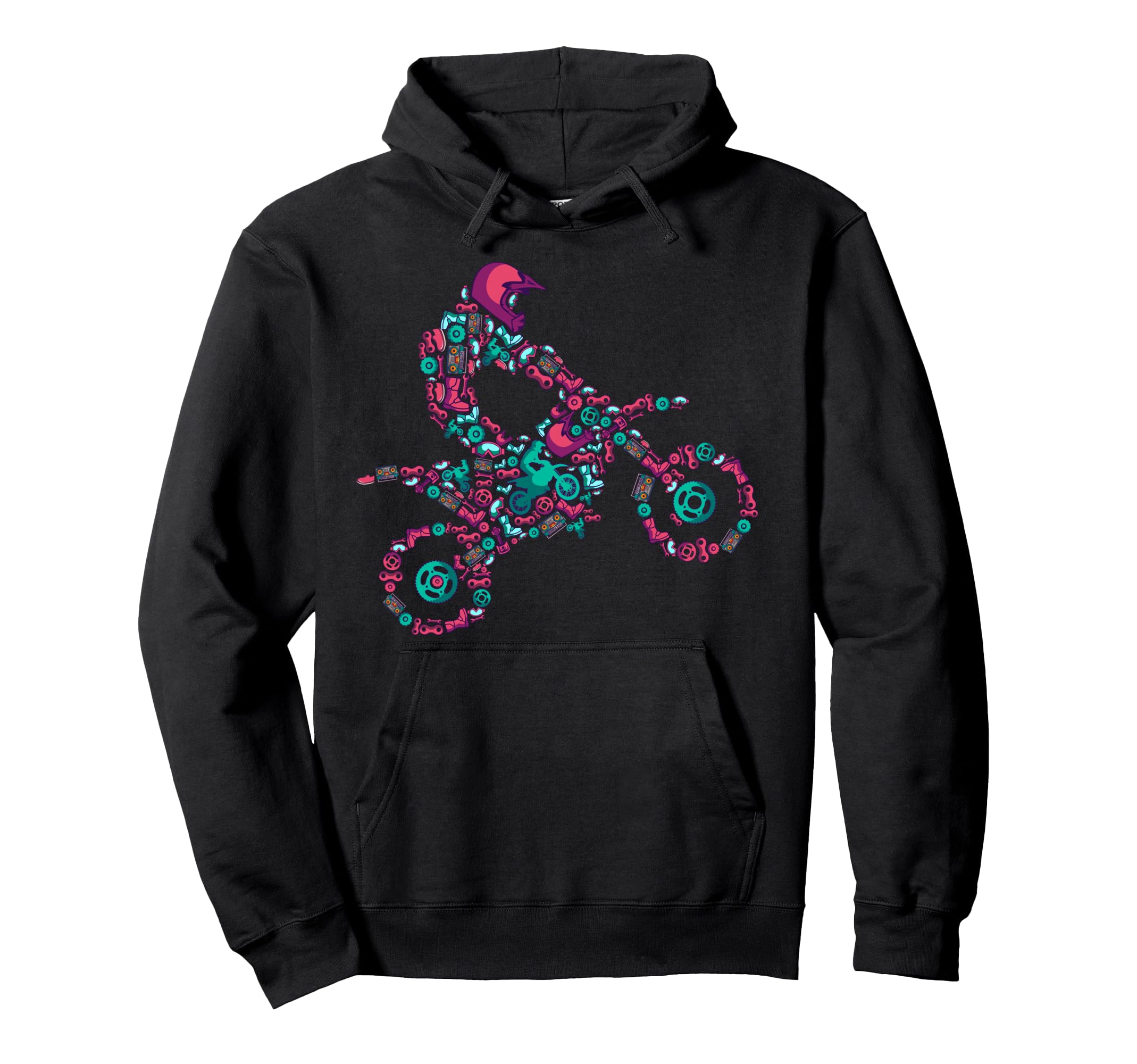 Motocross Enduro Supermoto Bike Dirt Hoodie - Novelty Apparel for Adults - T-Shirt, Sweatshirt, Hoodie