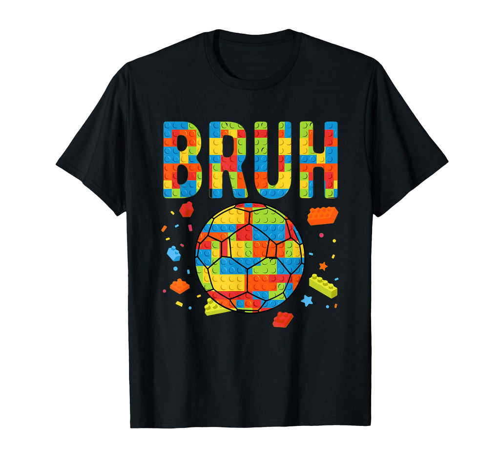 Blocks Bruh Soccer Player Building T-Shirt - Aesthetic Graphic Men Women - T-Shirt, Sweatshirt, Hoodie