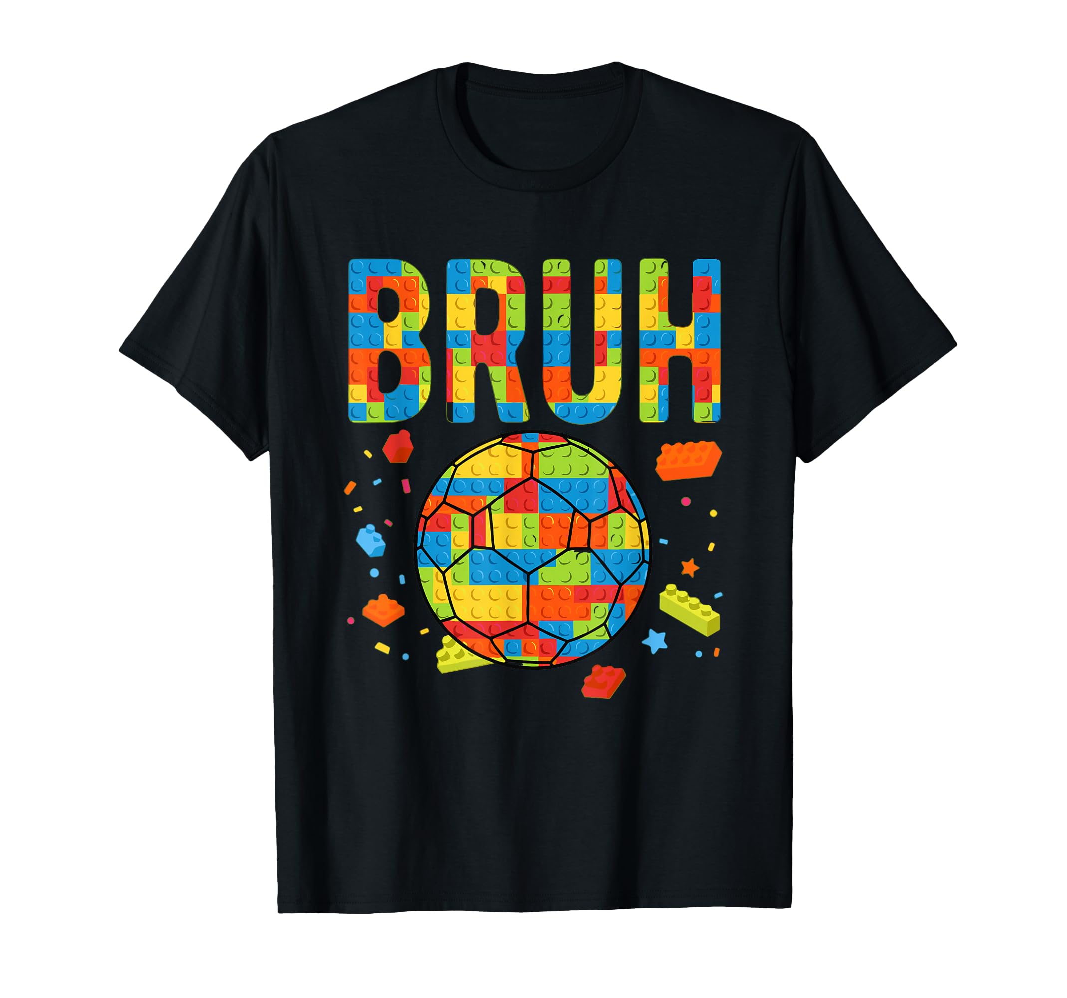 Blocks Bruh Soccer Player Building T-Shirt - Aesthetic Graphic Men Women - T-Shirt, Sweatshirt, Hoodie