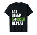 Eat Sleep Soccer Repeat Soccer Player T-Shirt - Aesthetic Graphic Unisex - T-Shirt, Sweatshirt, Hoodie