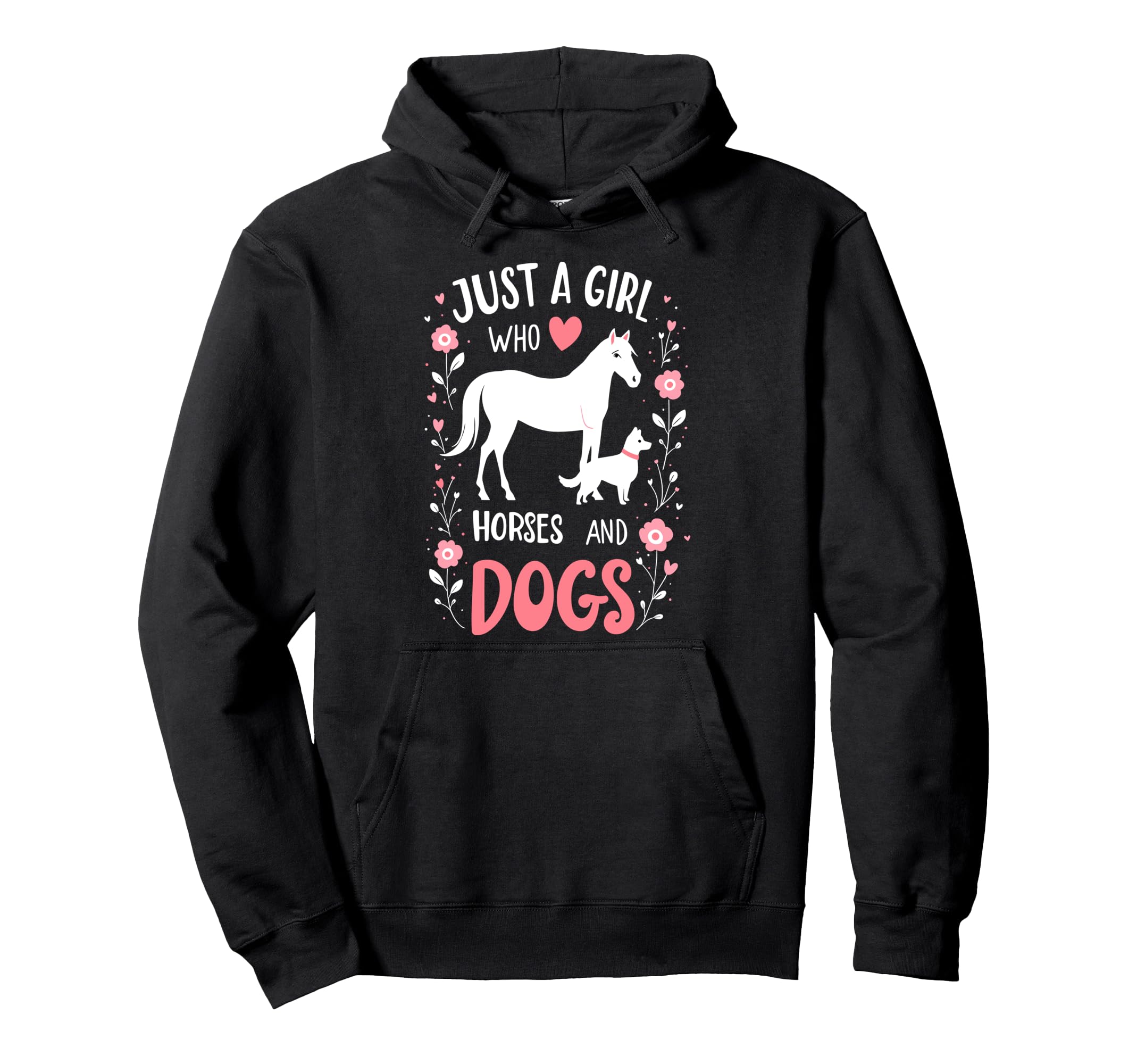 Just Who Loves Horses Dogs Mom Dog Hoodie - Minimalist Print for Adults - T-Shirt, Sweatshirt, Hoodie